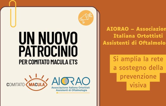 Si amplia la rete di patrocini a sostegno delle iniziative di prevenzione e informazione sulla salute visiva promosse da Comitato Macula ETS.